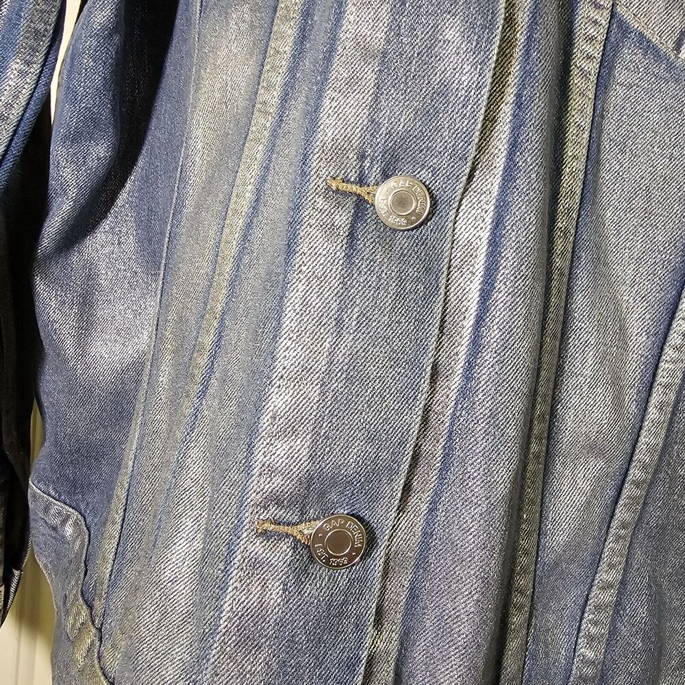 NWT Gap Women's Icon Jacket Medium Indigo Denim Silver Wash Size Large - Picture 4 of 11